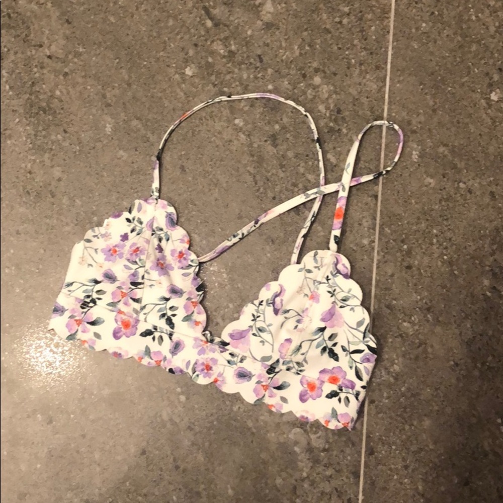 H&M floral bralette bikini top